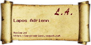 Lapos Adrienn névjegykártya